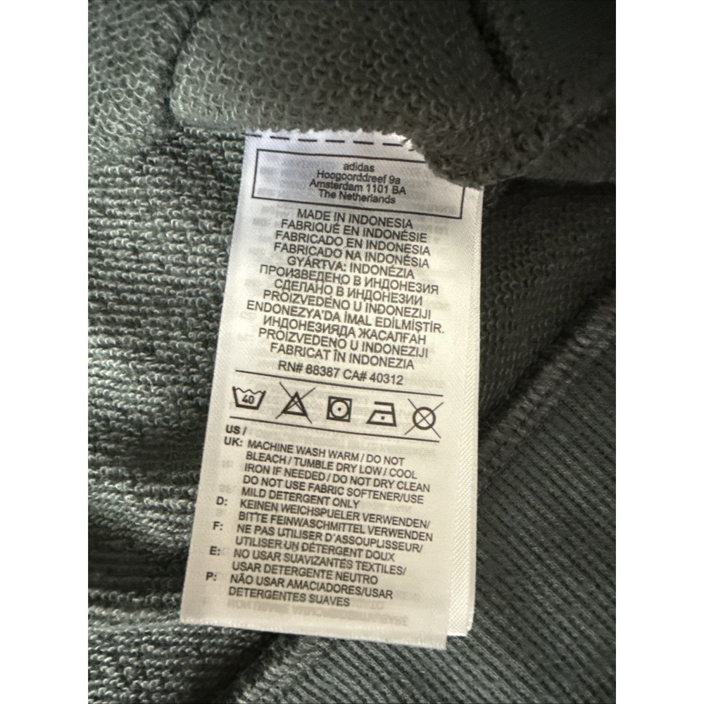 Adidas Hoodie Mens Medium Pull Over All Over Logo Spellout Sweatshirt Sweater - Picture 7 of 10